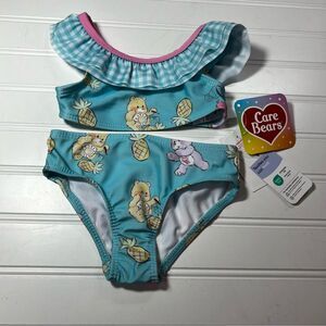 Care Bears 12M Blue and Pink Kids Baby Swimsuit Bikini NWT